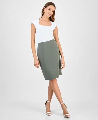 Kasper Women's Stretch-Crepe Slim Pencil Skirt