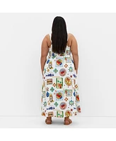 City Chic Plus Capria Print Maxi Dress