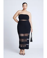 Eloquii Plus Sheer Panel Maxi Dress