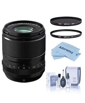 Fujifilm Xf 23mm f/1.4 R Lm Wr Lens, Black, Bundle with Hoya 58mm Uv and Cpl Filters