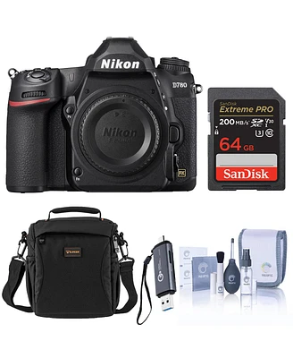 Nikon D780 Fx-Format Dslr Camera, Bundle with 64GB Memory Card, Card Reader and Shoulder Bag