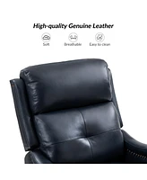Susana Genuine Leather Swivel Rocker Recliner
