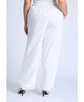 Eloquii Plus Textured Jacquard Pants