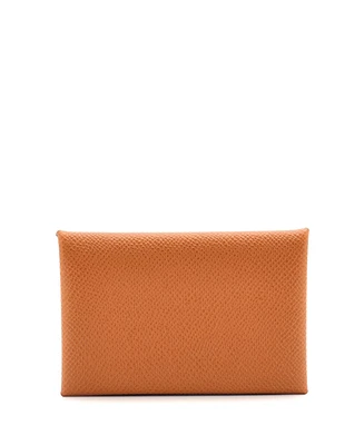 Pre-Owned Hermes Calvi Duo Card Holder Epsom