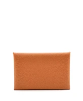 Pre-Owned Hermes Calvi Duo Card Holder Epsom