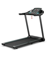 2.25HP Electric Running Machine Treadmill with Speaker and App Control-Blue