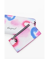 Desigual Women's Detachable elongated Tie-Dye wallet