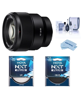 Sony Fe 85mm f/1.8 Lens for Sony E, Bundle with Hoya 67mm Uv+Cpl Filter Kit, Cleaning Kit
