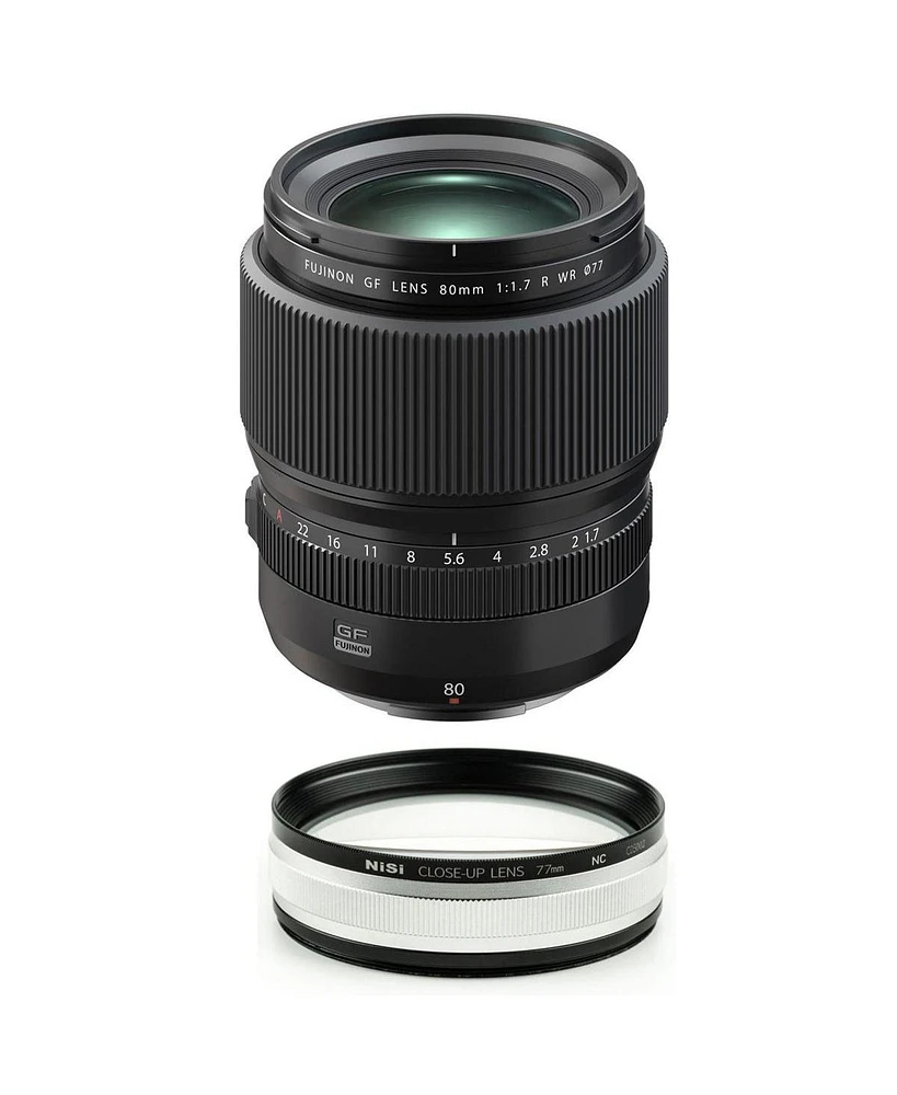 Fujifilm Gf 80mm f/1.7 R Wr Lens with NiSi Close Up Lens Kit