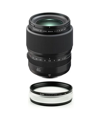 Fujifilm Gf 80mm f/1.7 R Wr Lens with NiSi Close Up Lens Kit