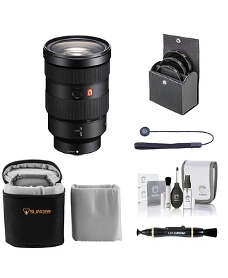 Sony Fe 24-70mm f/2.8 Gm Lens for Sony E, Bundle with 82mm Filter Kit, Lens Case, Lens Cleaner, Cleaning Kit, Lens Cap Tether