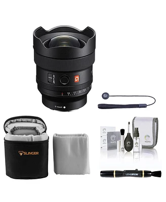 Sony Fe 14mm f/1.8 Gm Prime Lens, Bundle with Soft Lens Case, Lens Cleaner, Cleaning Kit, Universal Lens Cap Tether