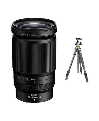 Nikon Nikkor Z 28-400mm f/4-8 Vr Lens with Alta Pro 2+ 264AB 4-Section Aluminum Tripod