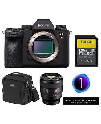 Sony Alpha a9 Ii Mirrorless Camera with Fe 50mm f/1.4 Gm Lens, Bundle with 128GB Memory Card, Shoulder Bag and Capture One Pro Subscription