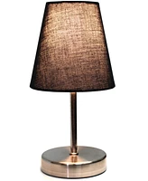 Creekwood Home 10.5" Metal Iconic Duo Mini Sand Nickel Table Lamp Set