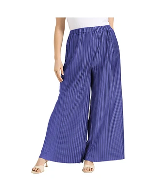June + Vie Plus Plisse High-Rise Pants
