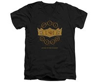 House Of The Dragon Men's Crown Short Sleeve Adult V Neck Premium Cotton Tee / T-Shirt