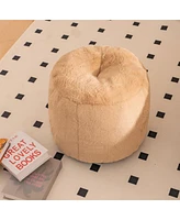 Oversized Faux Fur Bean Bag Chair with Footrest for Adults and Kids Soft Floor Sofa Bedroom Living Room Gaming Reading Lounge Seating