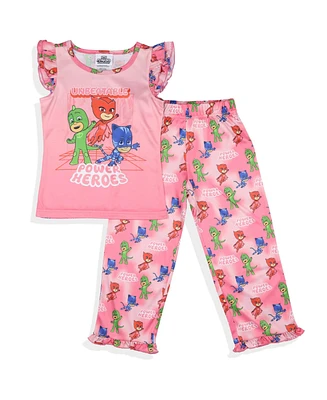 Pj Masks Toddler Girls Gekko Catboy Power Heroes 2 Piece Pajama Set