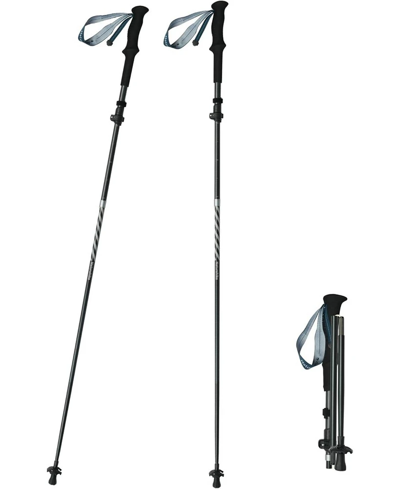 Naturehike 1pc Aluminum Trekking Poles, Lightweight Folding Hiking Poles, Adjustable 115-135cm, Compact 36cm, Walking Sticks for Hiking & Camping