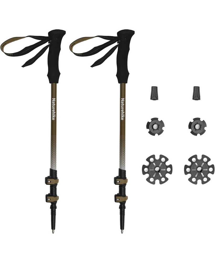 Naturehike 1pc Trekking Poles Carbon 169g Adjustable Ultra-Lightweight Hiking Sticks Unisex Walking Stick with Accessories for Outdoor