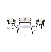 Torsla 4PC Rope Living Set