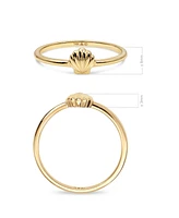 Devata Shell Ring in 14K Gold, Size 7, approx. 1.7 grams