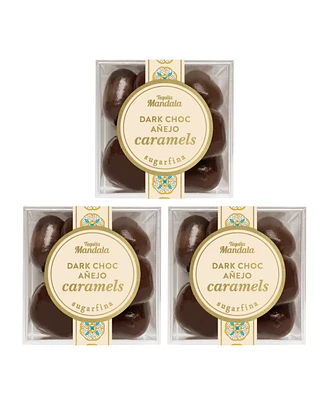 Sugarfina Dark Chocolate Anejo Caramels Small Cube Kit Tequila Mandala Blanco, 3 Pieces