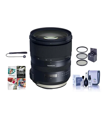 Tamron Sp 24-70mm f/2.8 Di Vc Usd G2 Lens for Nikon F, Bundle with ProOptic 82mm Filter Kit, Lens Cap Tether, Cleaning Kit, Software Kit