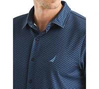 Nautica Men's Classic-Fit Moisture-Wicking Printed Performance Golf Shirt