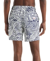 Beach Boys x Nautica Men's Quick-Dry Wood-Grain Swim Trunks