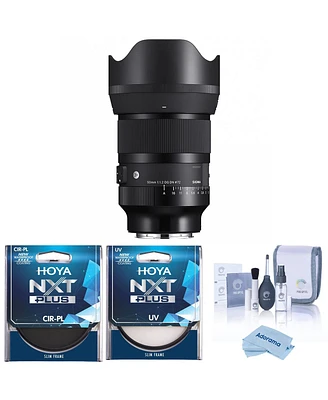 Sigma 50mm f/1.2 Dg Dn Art Lens for Sony E, Bundle with Hoya 77mm Uv and Cpl Filters