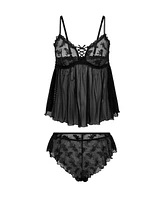 Adore Me Women's Seraphina Cami & Flutter Shorts Set Lingerie