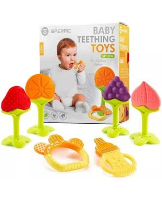 Sperric Baby Teether Toys For Babies 0 6 Months Newborn Infant Baby Teethers Freezer Safe Silicone Baby Teether Toys Frozen Teething Toys For Babies 0 6 Months Baby Teethers Toys 6 Pack Perfect Baby Gift
