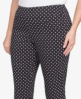 Hearts Of Palm Plus Polka Dot Print Capri Pants
