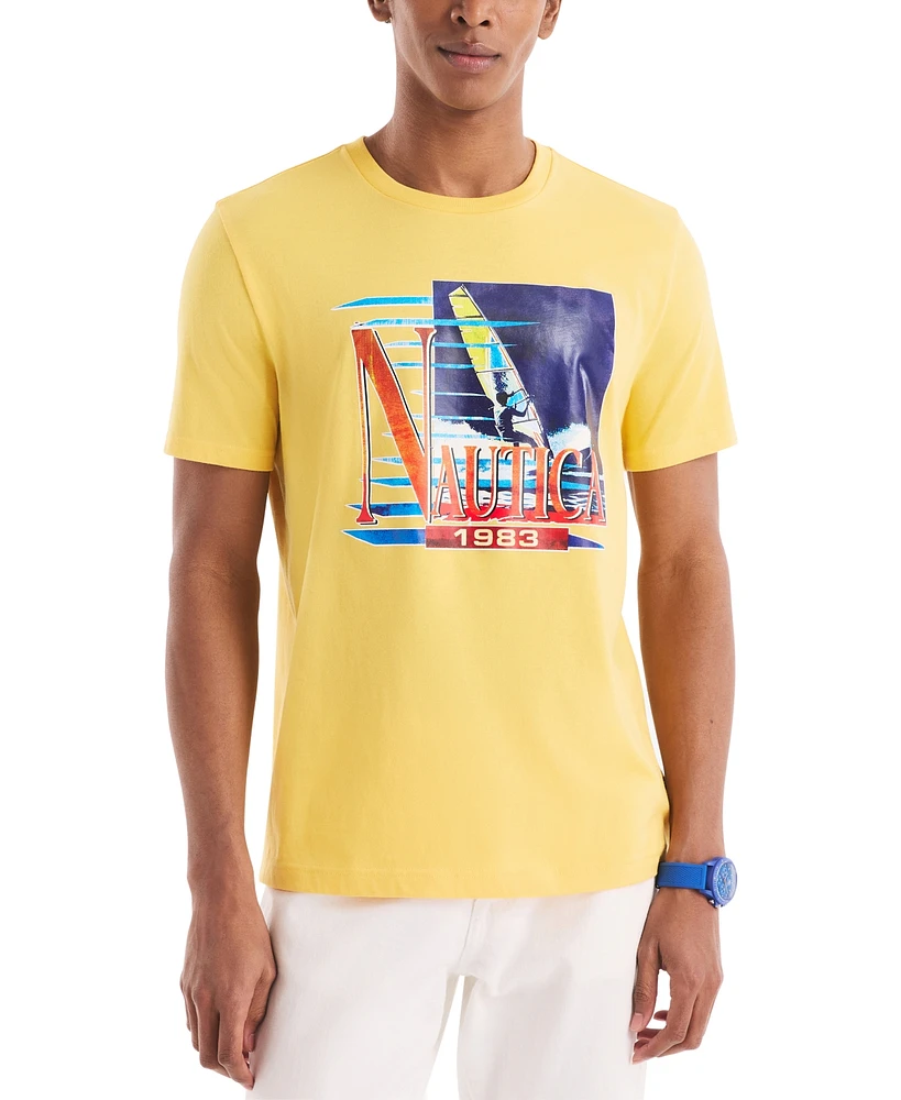 Nautica Men's Windsurfing Logo Graphic T-Shirt