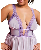 Adore Me Plus Adalee Babydoll & G-String Set Lingerie