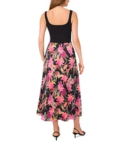 Vince Camuto Women's Floral Bias Midi Slip Skirt