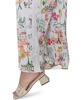 Karl Lagerfeld Paris Petite Multi-Print Soft Pants