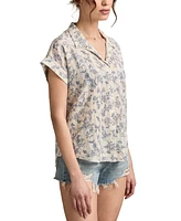 Lucky Brand Women's Cotton Textured Short-Sleeve Shirt
