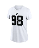 Nike Women's Maxx Crosby White Las Vegas Raiders Player Name Number T-Shirt
