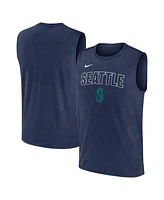 Nike Men's Navy Seattle Mariners Knockout Performance Muscle Tank Top