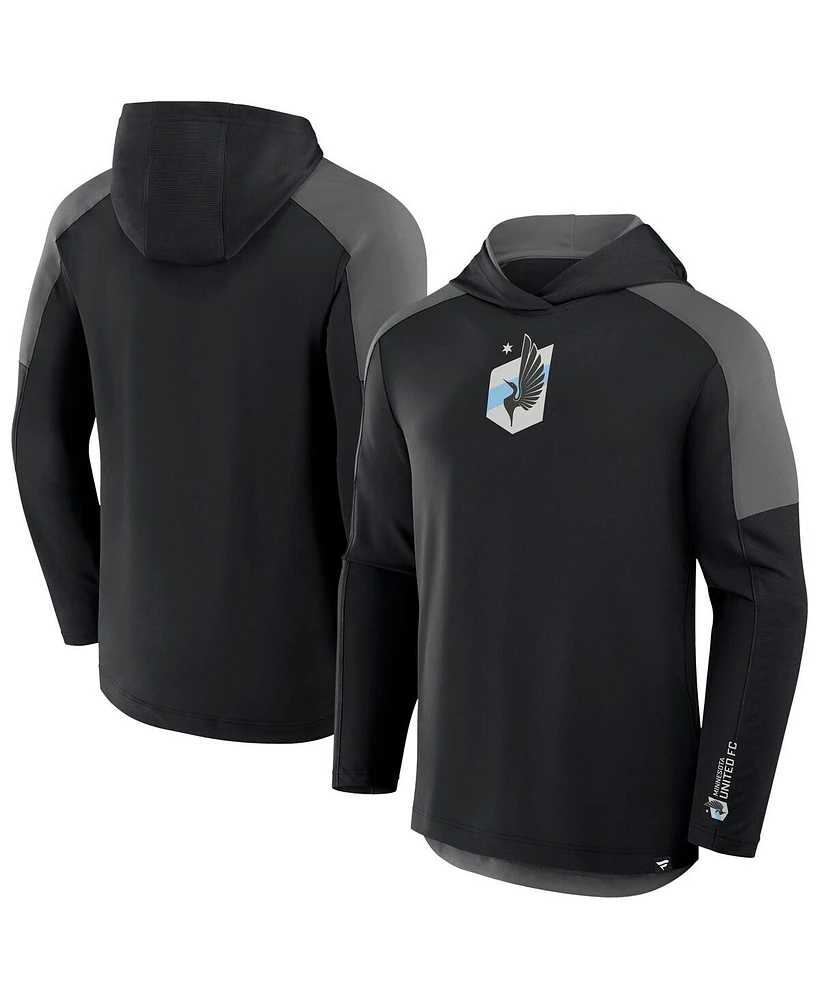 Fanatics Men's Black Minnesota United Fc Red Card Transitional Pullover Hoodie