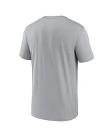 Nike Men's Heather Gray Detroit Lions Primetime Legend Wordmark Performance T-Shirt