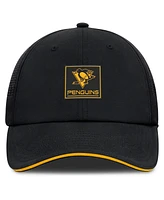 Fanatics Men's Black Pittsburgh Penguins Driver Adjustable Hat