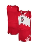 Colosseum Big Girls 2-Piece Red Wisconsin Badgers Cheerleader Top and Skirt Set