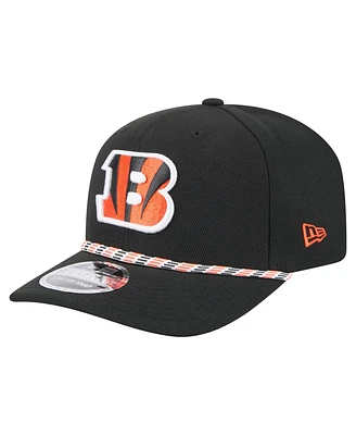 New Era Men's Black Cincinnati Bengals Gameday Multi Rope 9SEVENTY Stretch-Snap Hat