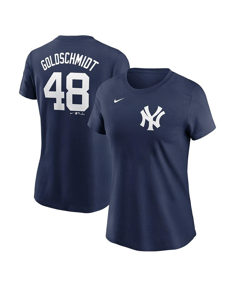 Nike Women's Paul Goldschmidt Navy New York Yankees Fuse Name Number T-Shirt