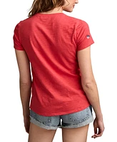 Lucky Brand Women's Cotton Embroidered Crewneck Tee