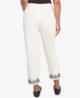 Alfred Dunner Petite Natural Instinct Classic Cuffed Medallion Ankle Pant